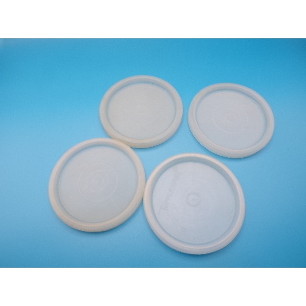 Tupperware Round Lids Set of 4 White Seal Tops Replacement‎ Storage Approx 3"